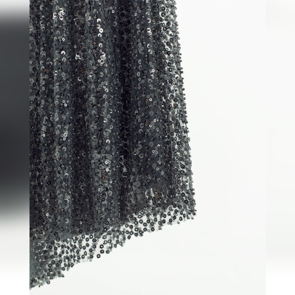ZARA LONG SEQUIN SKIRT - Picture 6 of 6